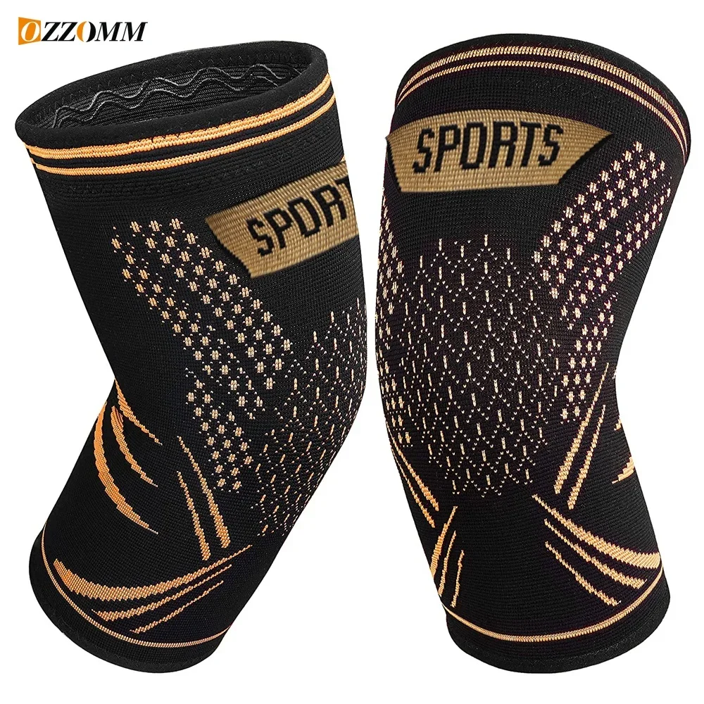 Kupfer-Kniebandage für ganztägigen Komfort & flexible Unterstützung - Atmungsaktive Kompressionsbandage für Arthritis, Fitness, Laufen, Radfahren