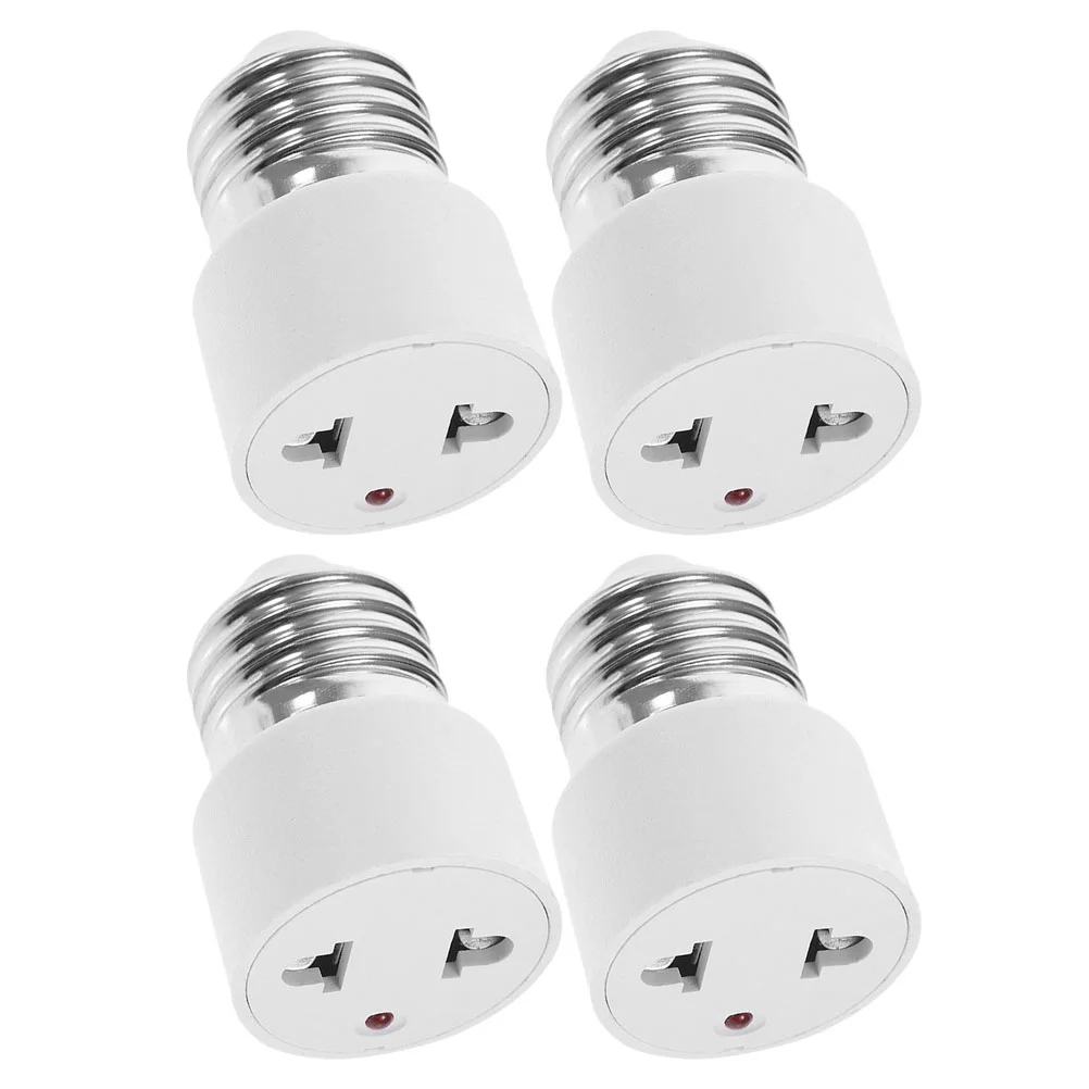 Light Bulb Socket Converter E27 Splitter to Outlet Plug Adapter Lamps White Copper