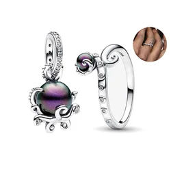 New The Little Mermaid Ursula Dangle Charm Ring for Charms Bracelet Bangle Pendant Jewelry Berloque