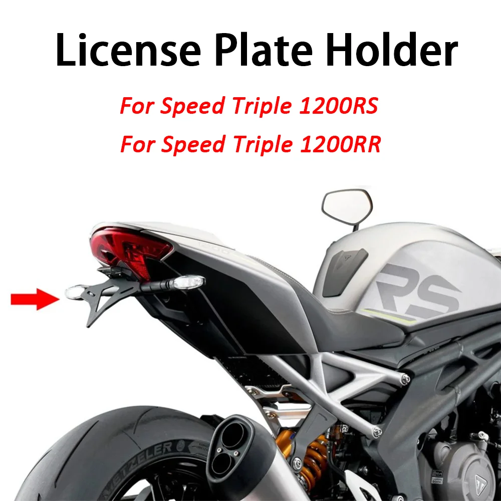 

Motorcycle Rear Short Tail Stock Tidy License Plate Holder Tailstock Bracket For Speed Triple 1200RS 1200RR 1200 RS RR 2021-2024