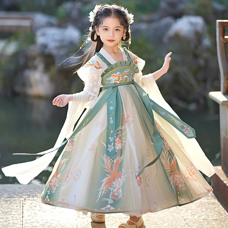 Ancient Chinese Costume Child Kid Fairy Dress Cosplay Hanfu Folk Dance Performance Clothing Chinese Traditional Dress For Girls