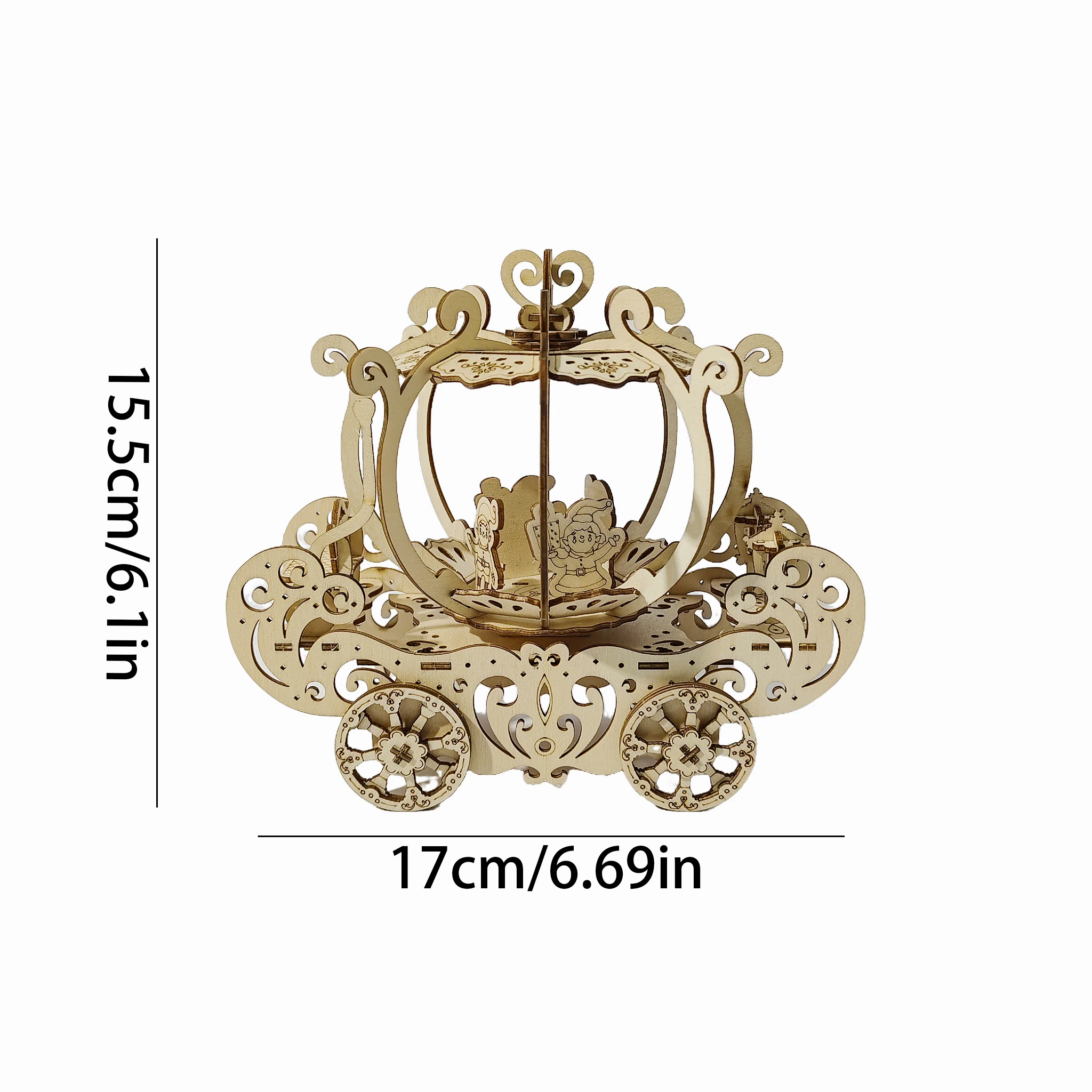 DIY 나무 호박차 퍼즐 조립 완벽한 할로윈, 새해, 생일 선물