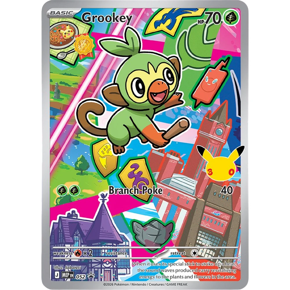 9Pcs/set 30Th Anniversary Totodile Cyndaquil Chikorita English Flash Card Diy Self Made Classic Anime Collection Card Toy view 5