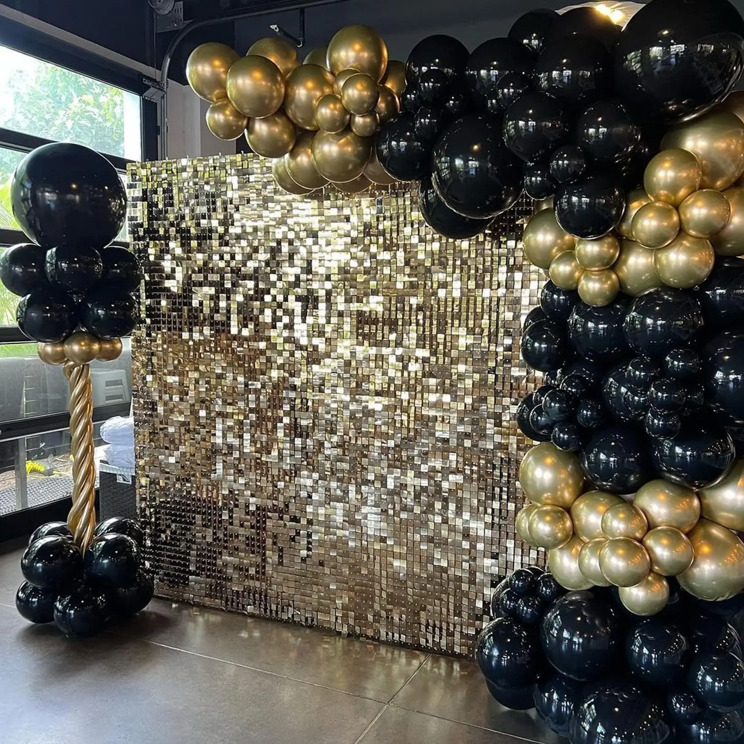 24 件/套 Shimmer Wall Backdrop Panels, 12 英寸/30.48cm Pc Sequin Backdrop Shimmer Wall Panels for Birthday Party Wedding