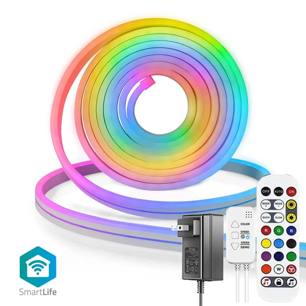 

12V Tuya Smart WiFi Neon LED Strip Light Waterproof RGB Neon Lights Strip Work With Alexa/Google Home For Home Decor Lighting