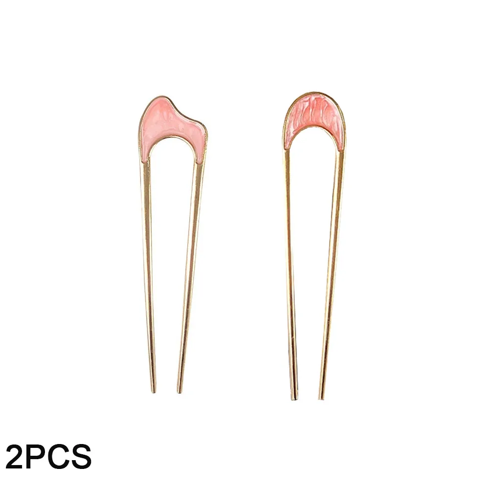 Simple U Shape Hair Clips Pins for Women Girls Hair Sticks Bride Hair Styling Accessories Gold Color Metal Hairpins Barrettes