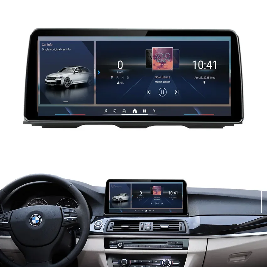 12.3 Android 13 1920*720p 4+64G Car Stereo 5 Series F10 With Carplay WIFI TPMS SWC