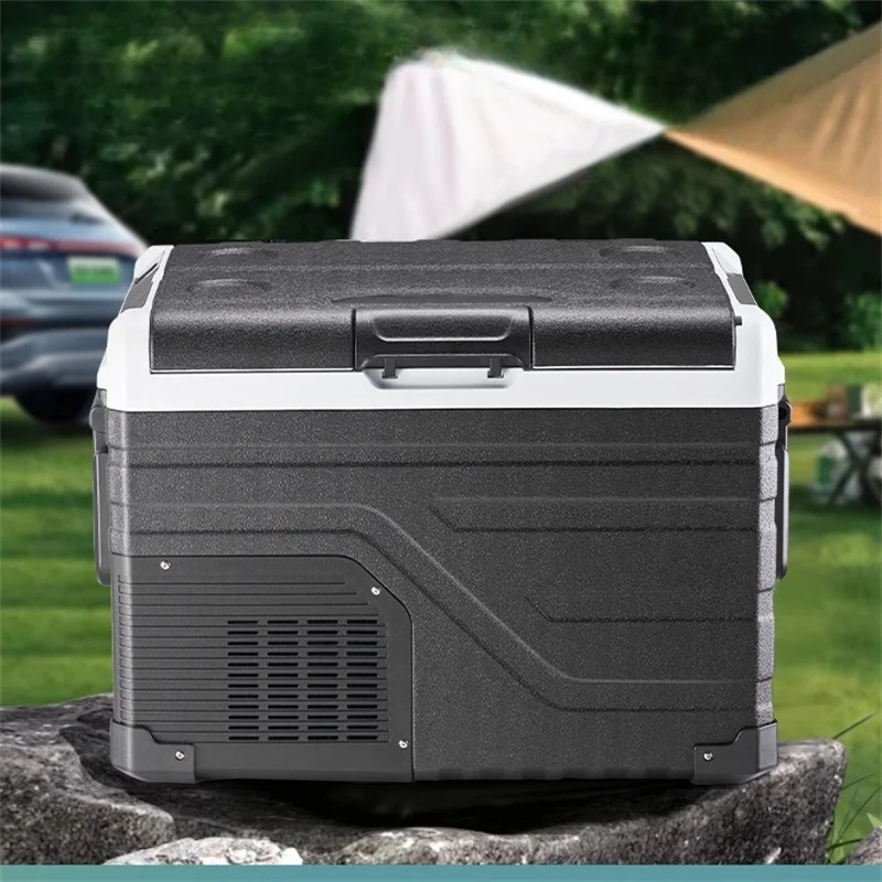 

24V Car & Home Dual-zone Dual Control 45L Outdoor Portable Compressor Refrigeration Plastic Small Refrigerator with 45L Capacity
