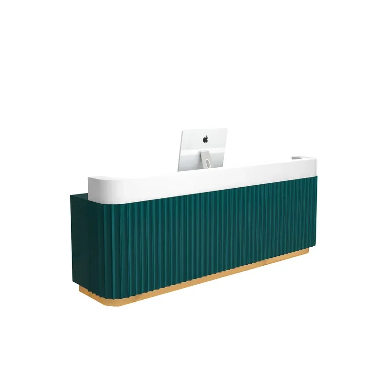 for Paint Clothing Store Bar Counter Simple Modern Curved Beauty Reception Desk Hair Milk Tea Shop Checkout Page