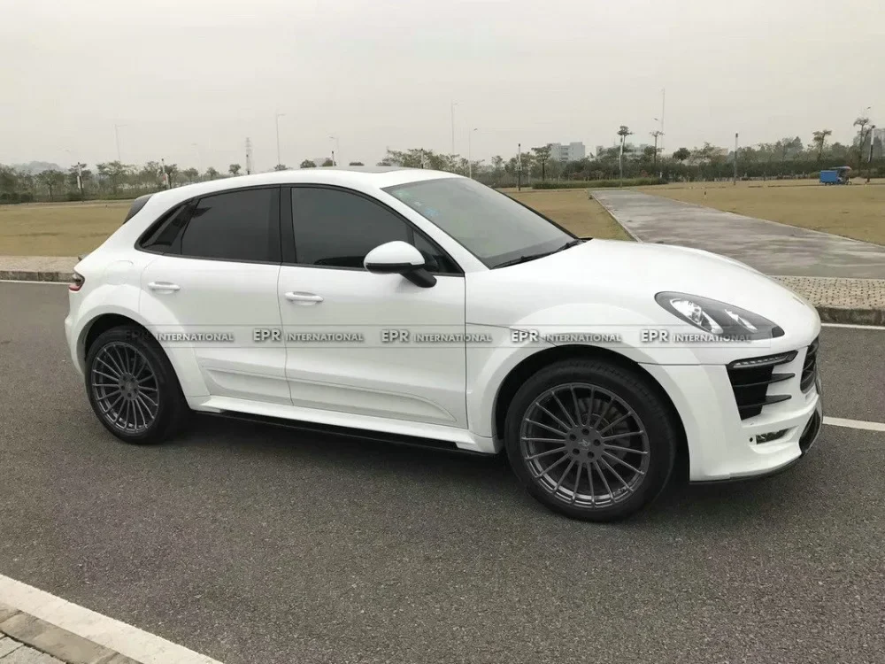 Car-styling For Porsche Macan Carbon With Fiberglass PD Style Wide Body Kit(front bumper,side skirt,wheel flare,rear diffuser)