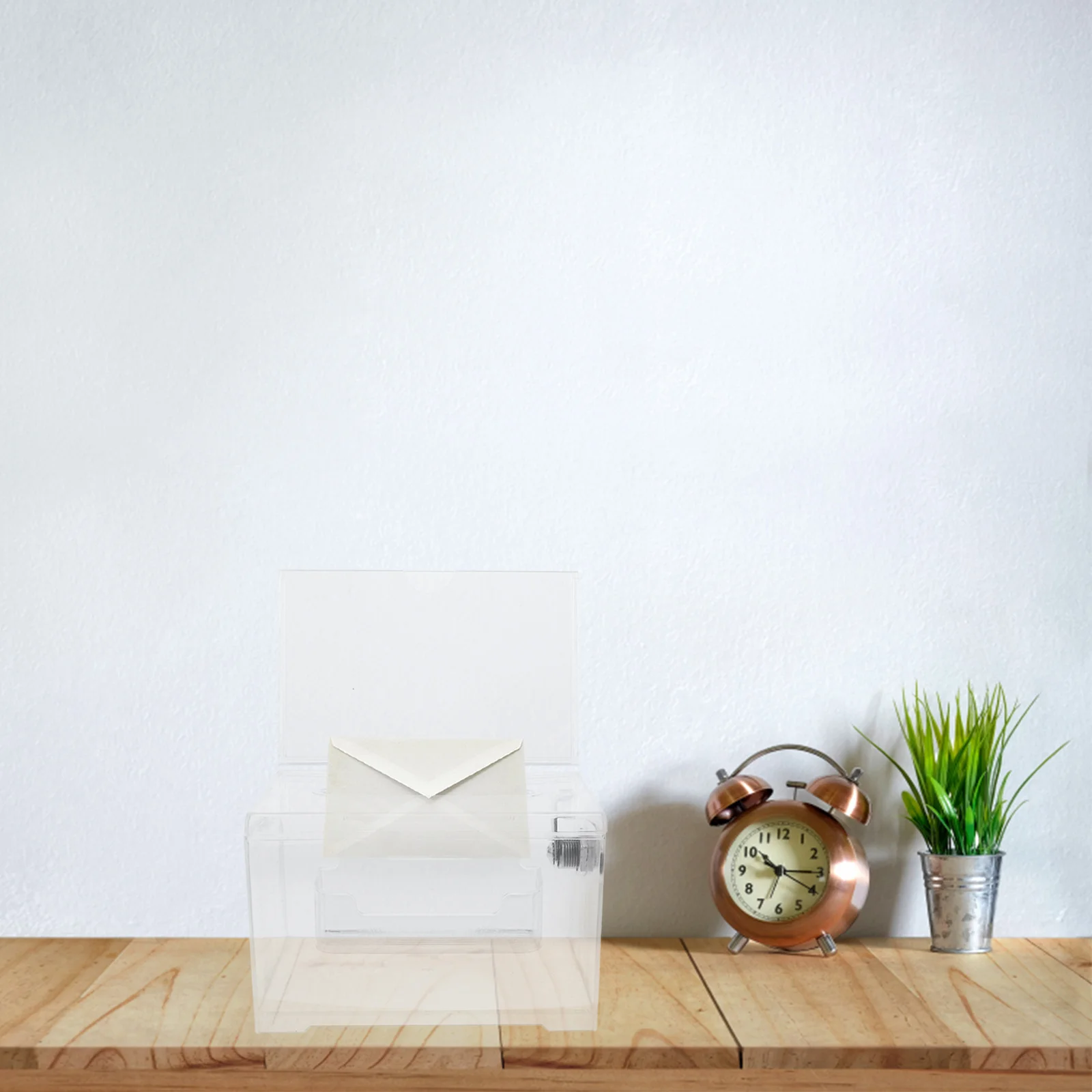 

Acrylic Suggestion Box with Lock Clear Voting Case for Meetings and Exhibitions Donation Collection Box with Slot