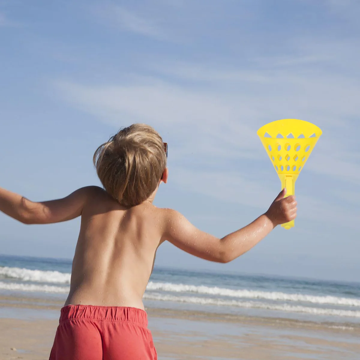 

2pcs Launch Ball Toy for Kids Waterproof Plastic Balls Kids Launcher Toss Game Pool Beach Yard Fun