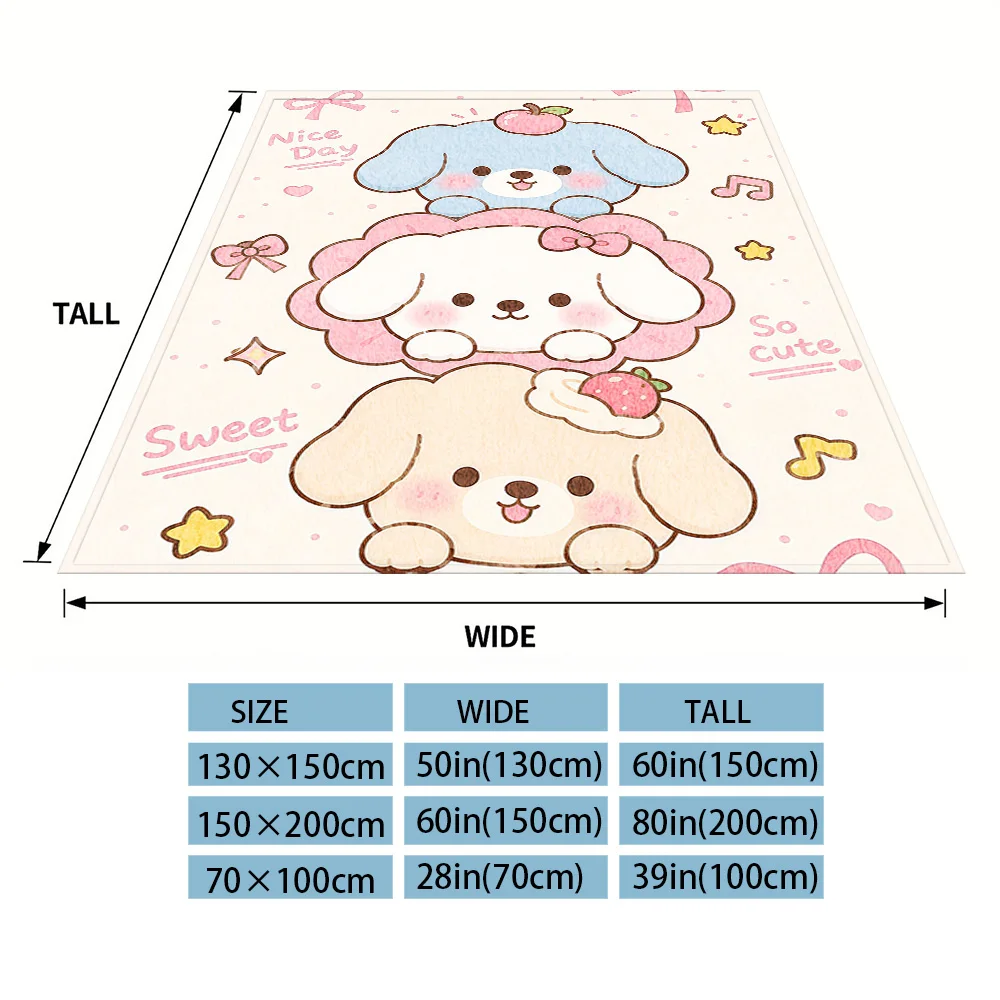 Sweet -Puppy Nap Blanket,Flannel Blanket,Suitable For Sofas,Beds,Cars,Rooms,Offices,Camping,Exquisite Gift Blankets