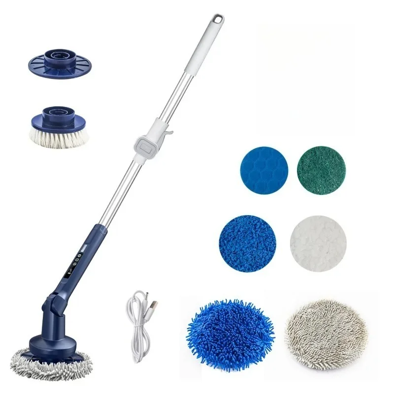 

Многофункциональная электрическая щетка для чистки, автоматический вращающийся телескопический инструмент для чистки стекла