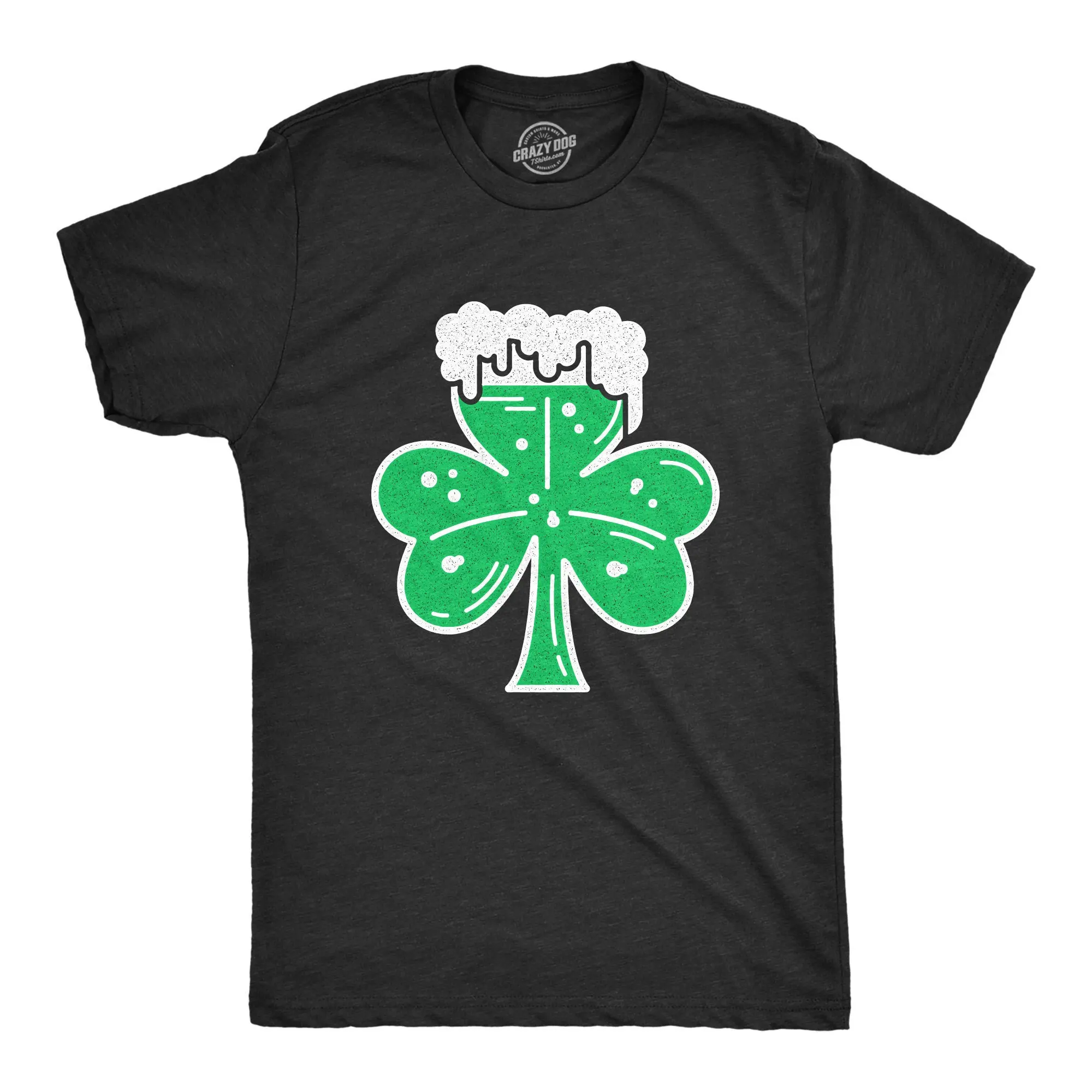 Four Leaf Clover T Shirt Shamrock Beer Foam Mug Ireland Drinking St Patricks Day