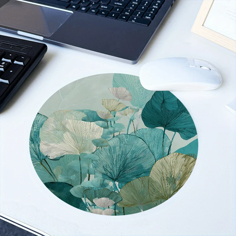 Mouse Pad Elegant Ginkgo Leaves Small Mat Non-Slip Rubber Offices Accessories Desk Interior Computer