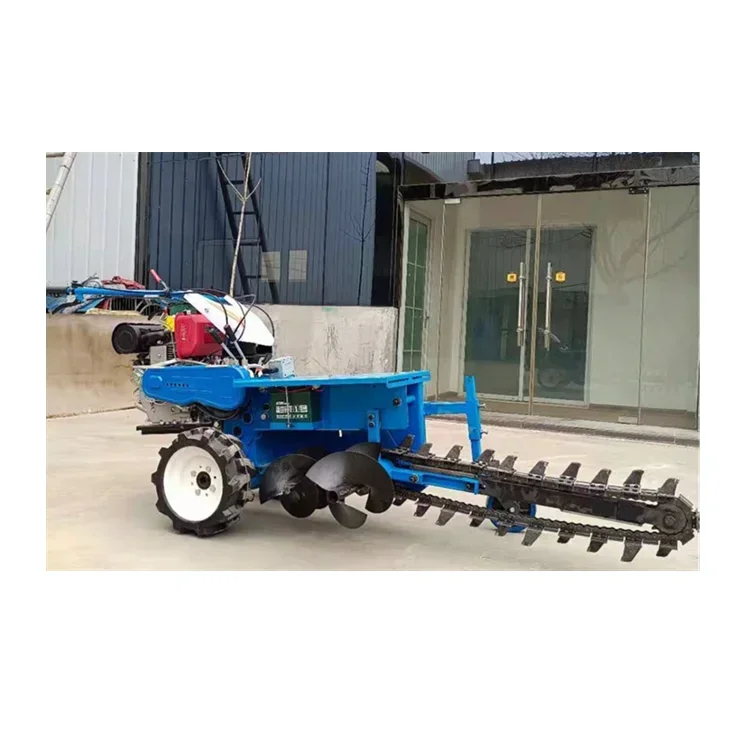 New Products 2024 Farming Machine Trencher with Chain Walk Behind Trencher Machine Automatic Mini Ditch Trencher Machine