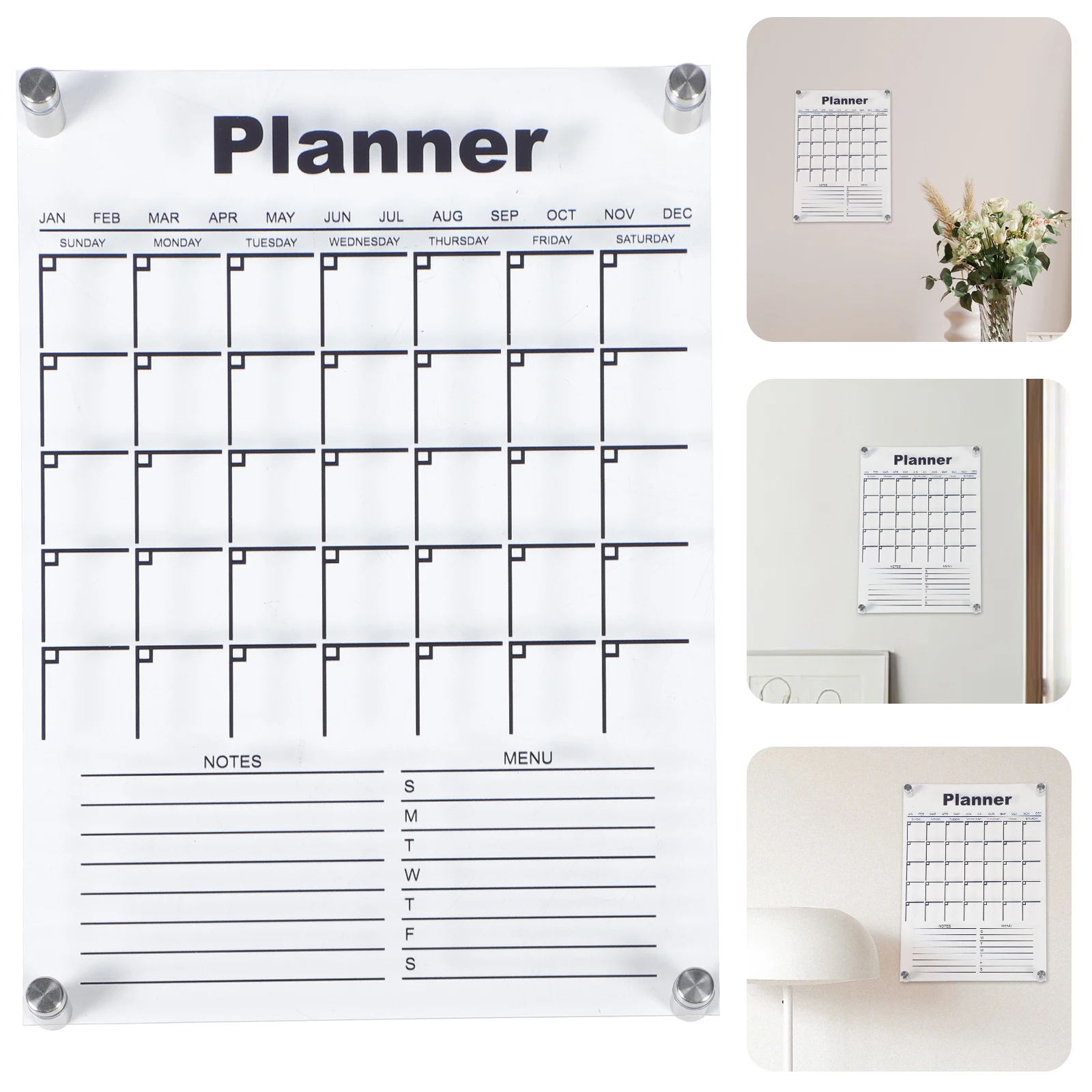 

1 set 1 Set Acrylic Dry Erase Board Clear Memo Writing Board Desktop Display Small Whiteboard For Home Decoration