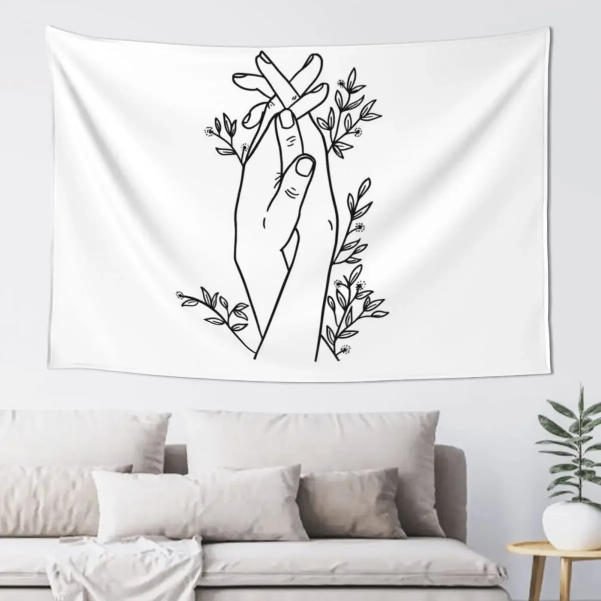 

Hands Holding Minimal Line Art Art Tapestry Room Decoration Aesthetic Outdoor Decor Bedroom Decorations Tapestry