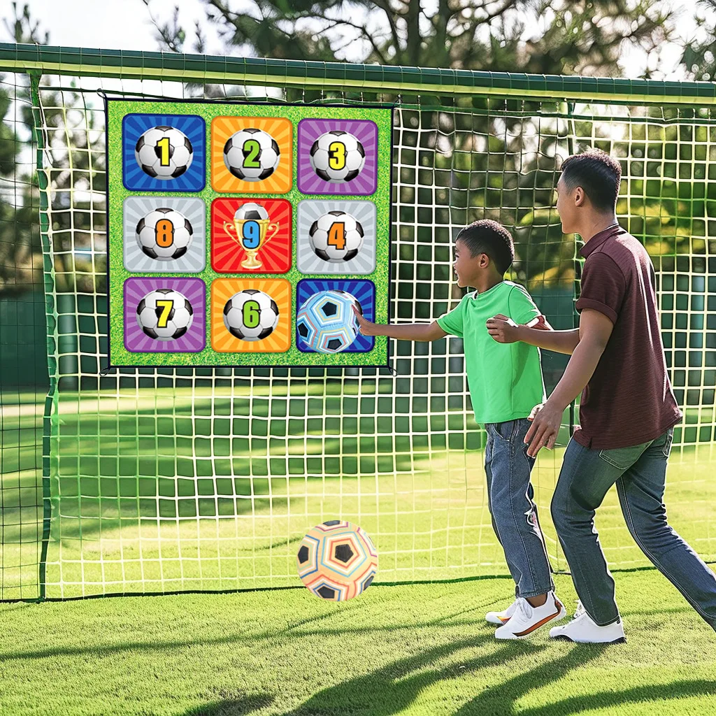 Giocattoli da calcio interattivi per interni ed esterni per bambini giochi competitivi palline appiccicose tessuto Art Nine Grid Target Gifts