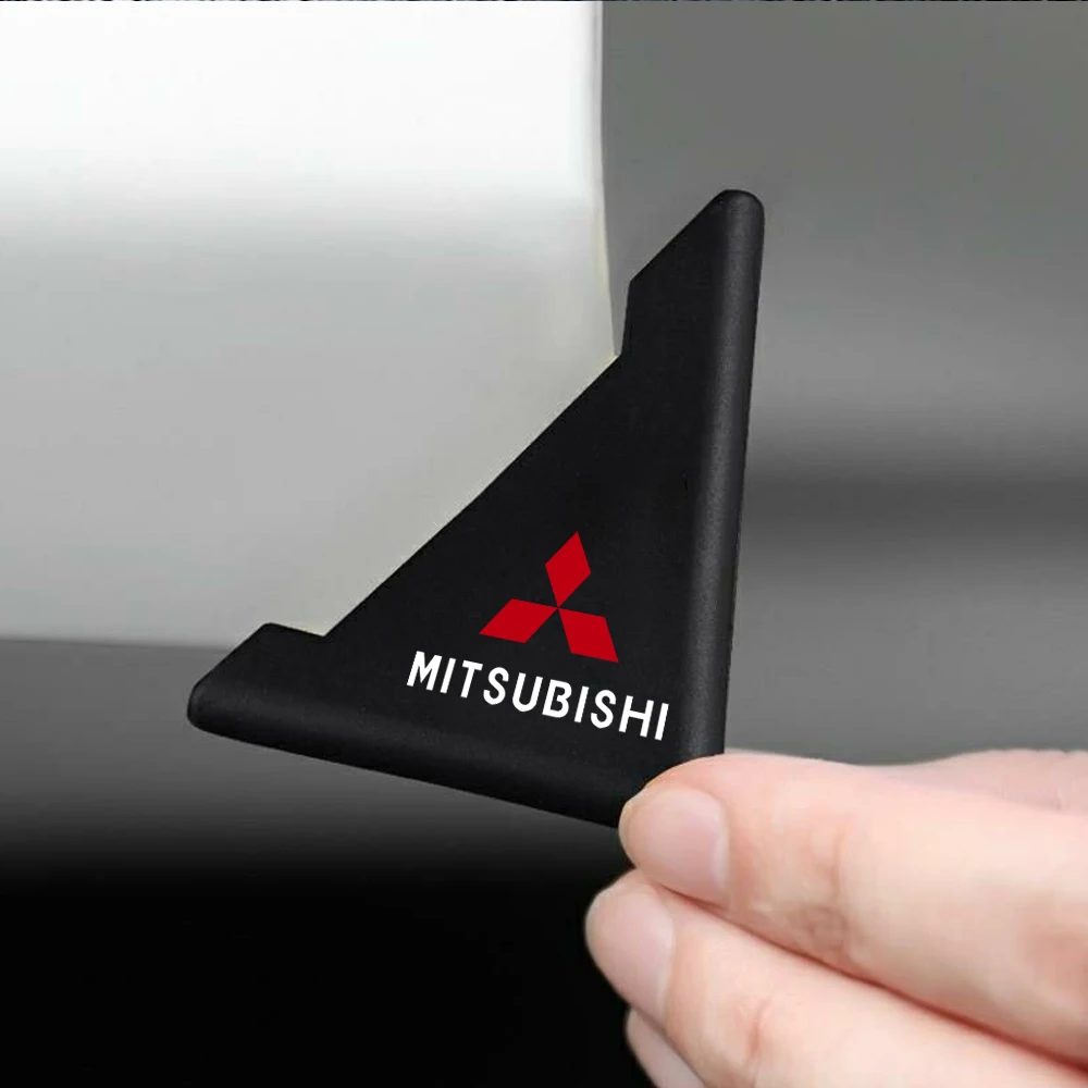 2Pcs Silicone Car Front Door Corner Anti-Collision Protector Cover Stickers For Mitsubishi Asx Outlander Xl 3 Lancer Pajero 4