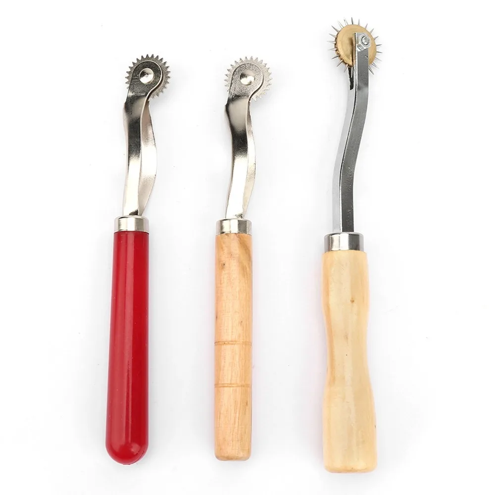 3Pcs Stainless Steel Tracing Wheel Tool Rotary Perforator Needle Point Stitch Marking Tool Cutting Tracing Wheel