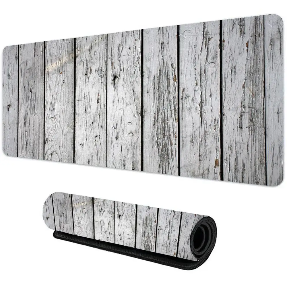 Wooden board pattern mousepad simple art multi-model accessories Mechanical keyboard plus long tablemat rubber non-slip washable