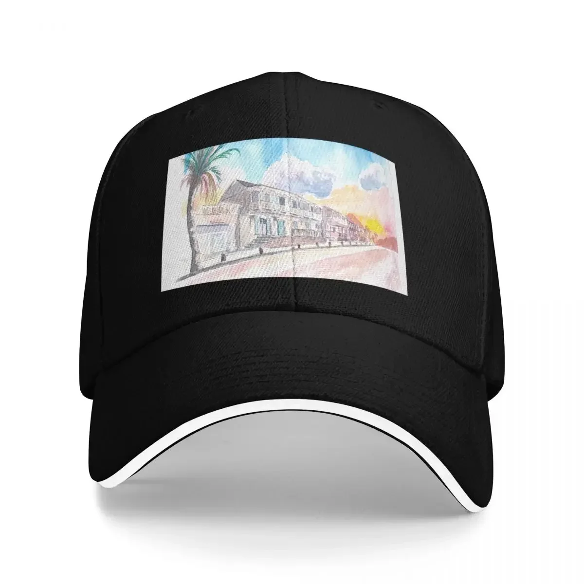 French Caribbean Vibes in Marigot Saint Martin Baseball Cap Gentleman Hat Golf Hat Man Hat Beach Male Women's