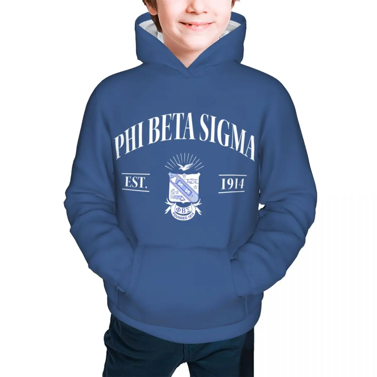 Phi Beta Sigma PBS Fraternity Children's Pullover Hoodie Youth Sweatshirt Kids Casual Hooded Hoodies Youth Sportswear Tracksuit