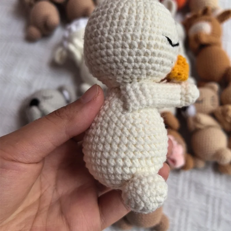 Handmade Kid Room Deco Stuffed Plush Toy Animal Amigurumi Handcrafts Kids Gifts Soft Fox Cow Lamb Birthday Sleeping Dolls