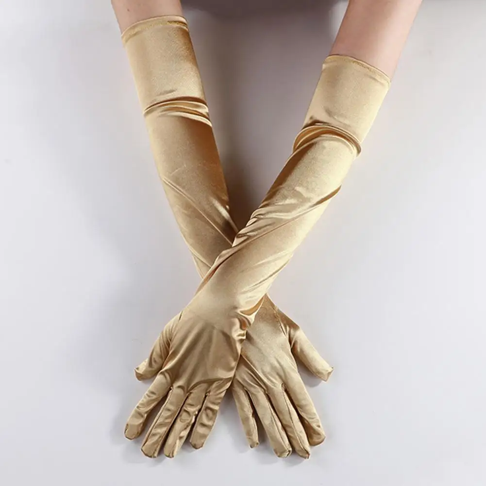 Wedding Gloves Women Ultra Thin Gloves Tulle Elbow Long Wedding Bride Dress Mittens Wedding Holiday Party Full Finger Long Glove