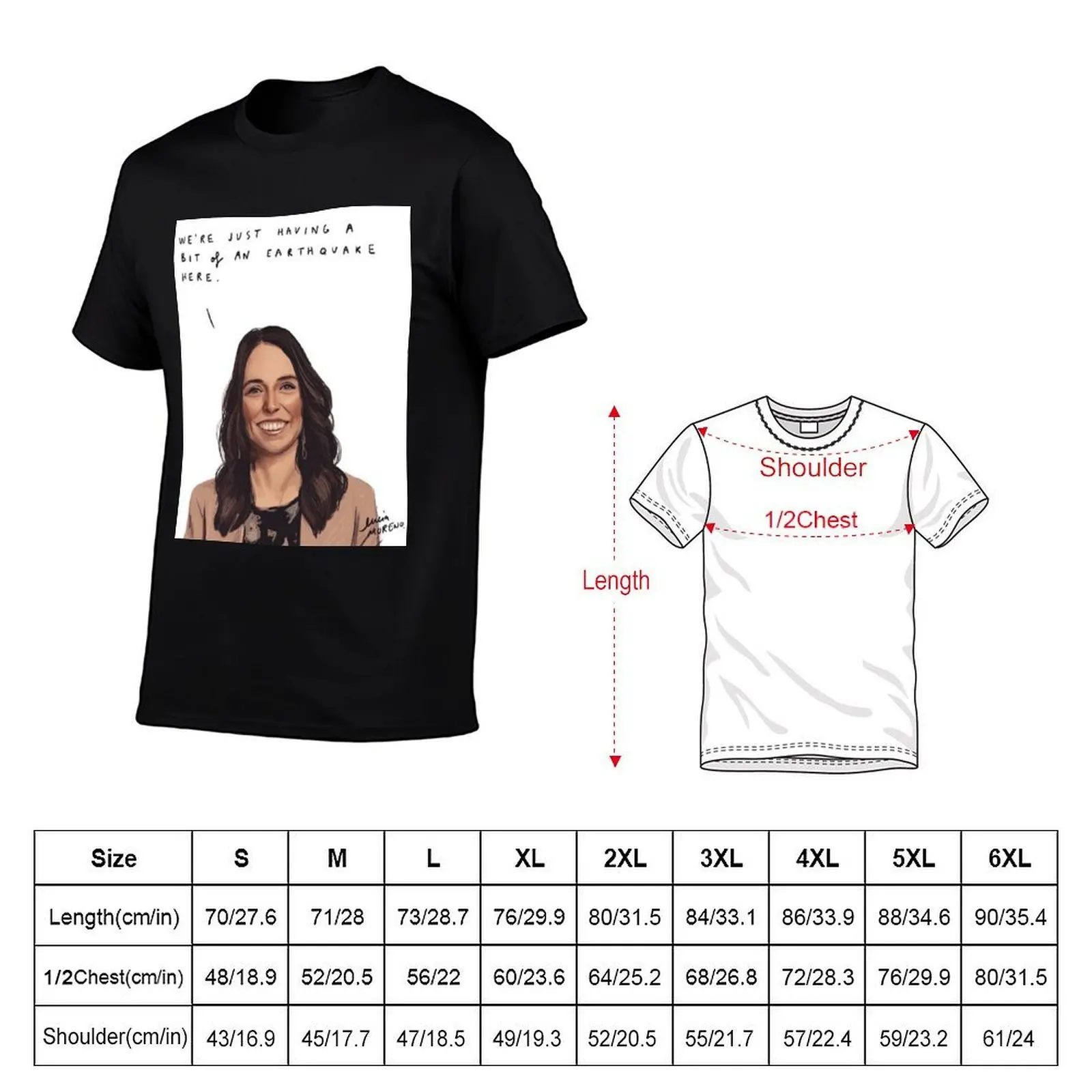 Jacinda Ardern Earthquake T-Shirt t shirts for man pack white t shirts with prints T-Shirt