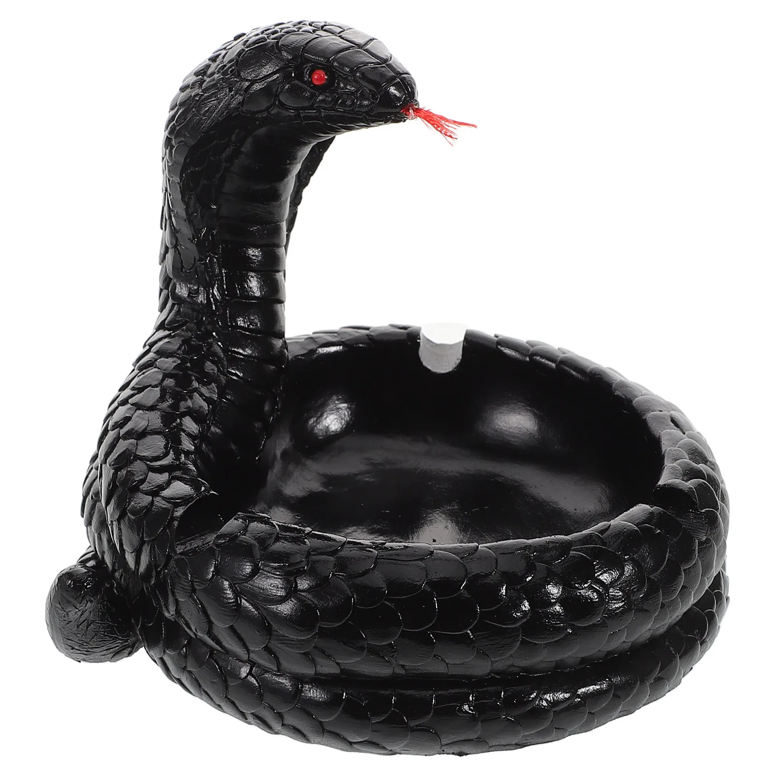 

Cobra Ashtray Black Resin Home Office Desk Decor Multifunctional Tray Unique Cigar Accessory Special Desktop Decoration