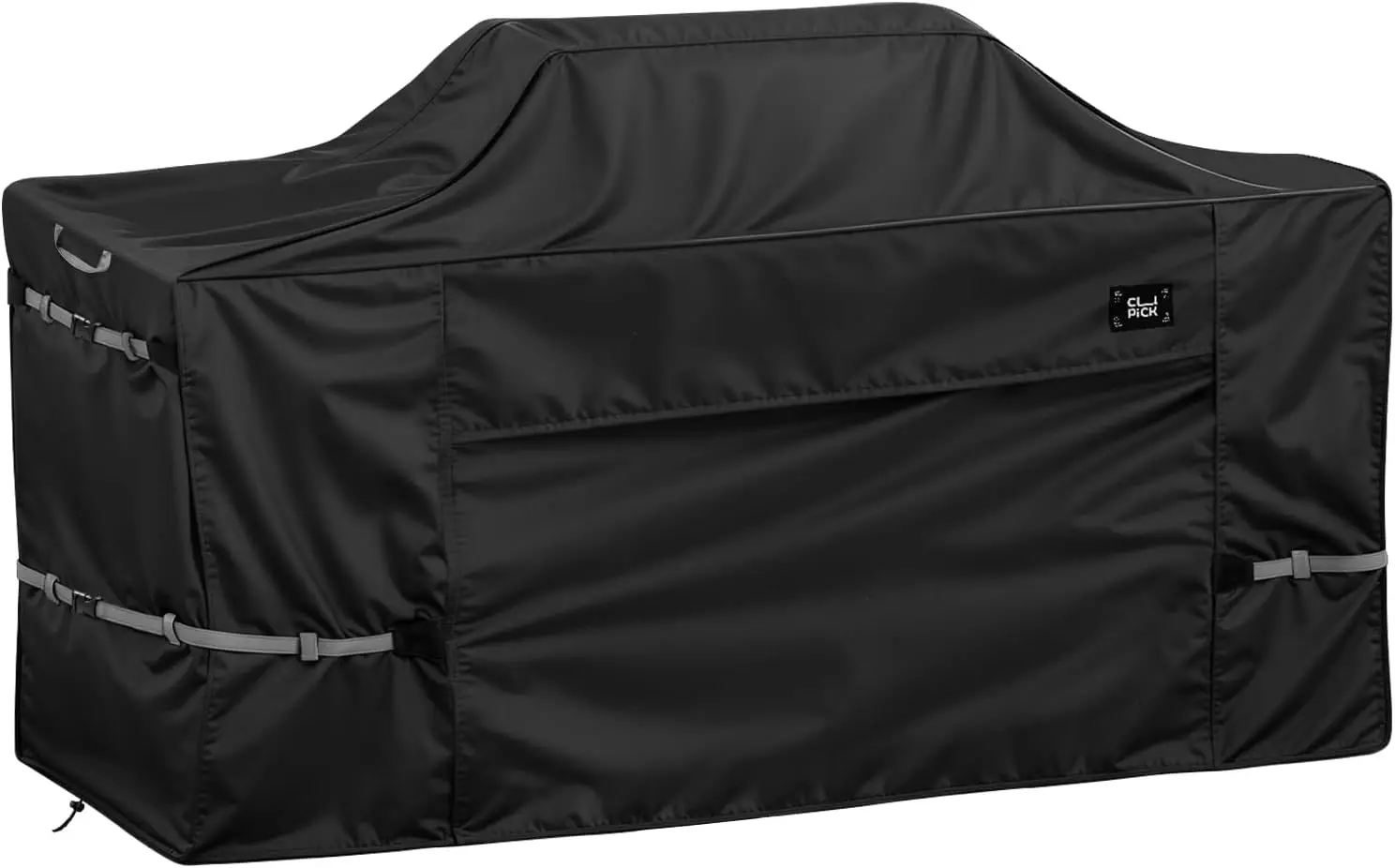 

98 Inch Island Grill Cover, Heavy Duty Waterproof BBQ Cover for Outside, Tear Resistant with Buckle Drawstring Air Vent, Black