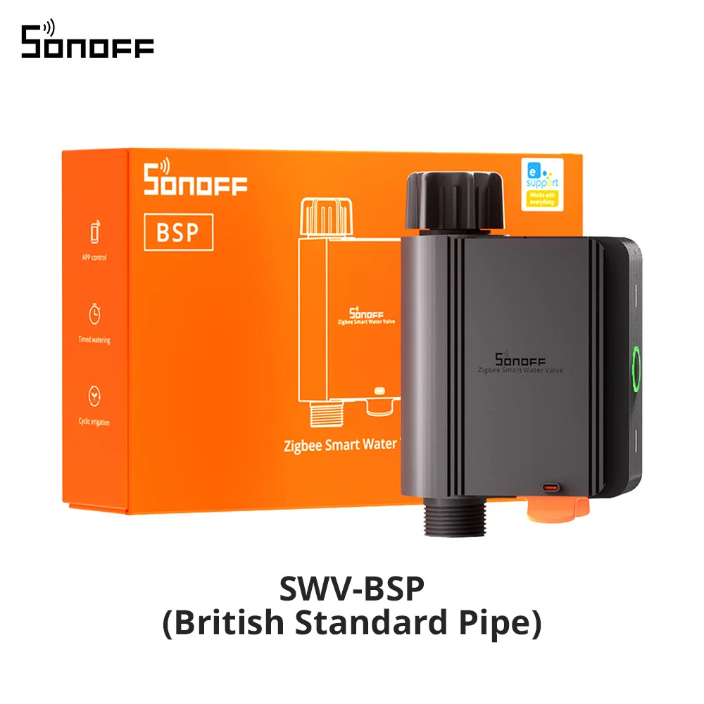 SONOFF SWV Zigbee Smart Water Valve IP55 Automatische irrigatie Eenvoudig te installeren Afstandsbediening Tijdschema via eWeLink Alexa Google