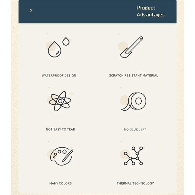 Niimbot D101 D11 D110 White Label Printing Paper Name Sticker Adhesive Book Stationery Labeling Machine Labels Roll