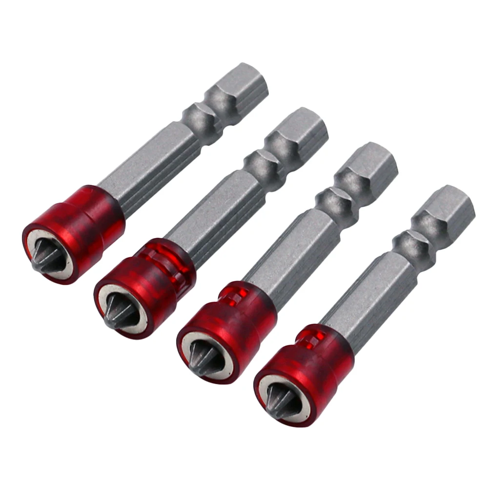 

4Pcs AntiSlip DriverBits LongScrewdriverBits Durable Steel Magnetic CrossDrillTip PrecisionSurface FitElectricScrewdrivers