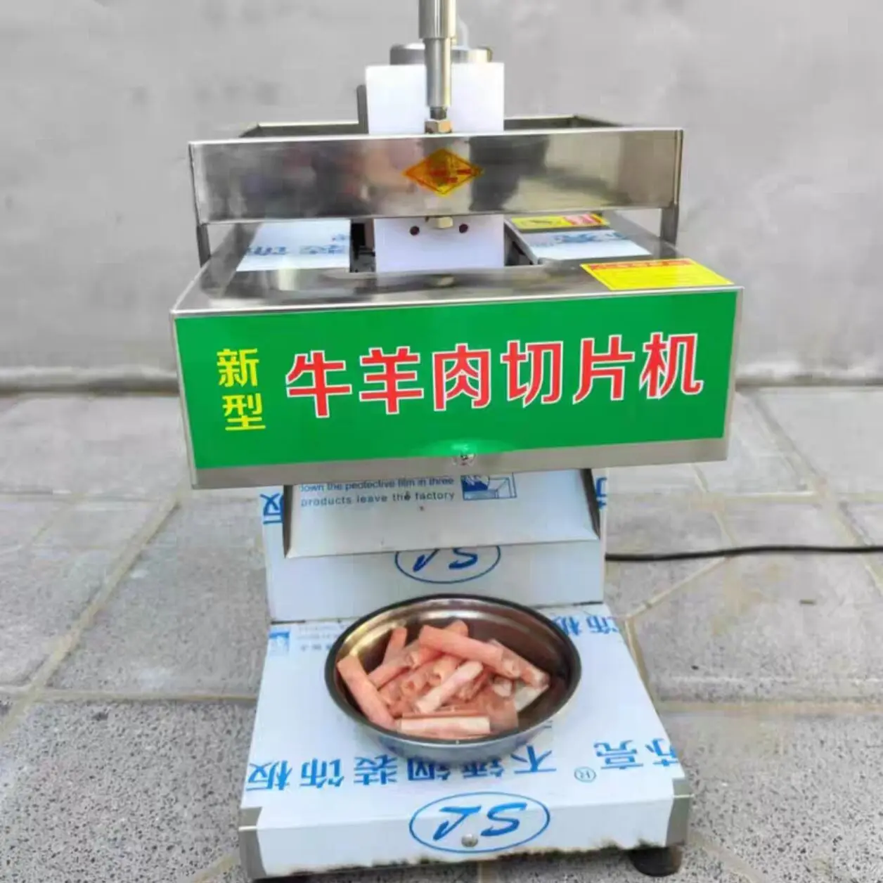 

Коммерческий резак для рулетов из баранины, говядины, машина для одной резки рулетов из баранины, электрическая мясорубка