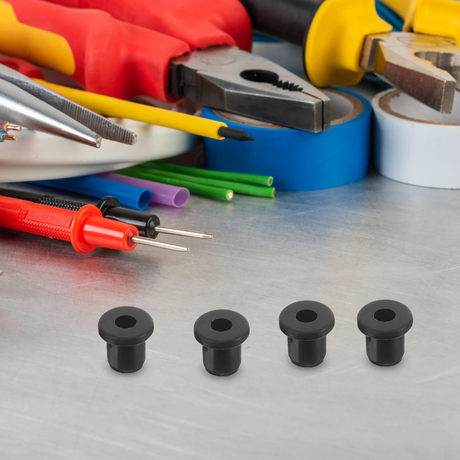 

50pcs Silicone T-Shaped Grommet Plugs Heat Resistant Wire Protection Cable Railing Industrial Home Use Waterproof Soft Sealing