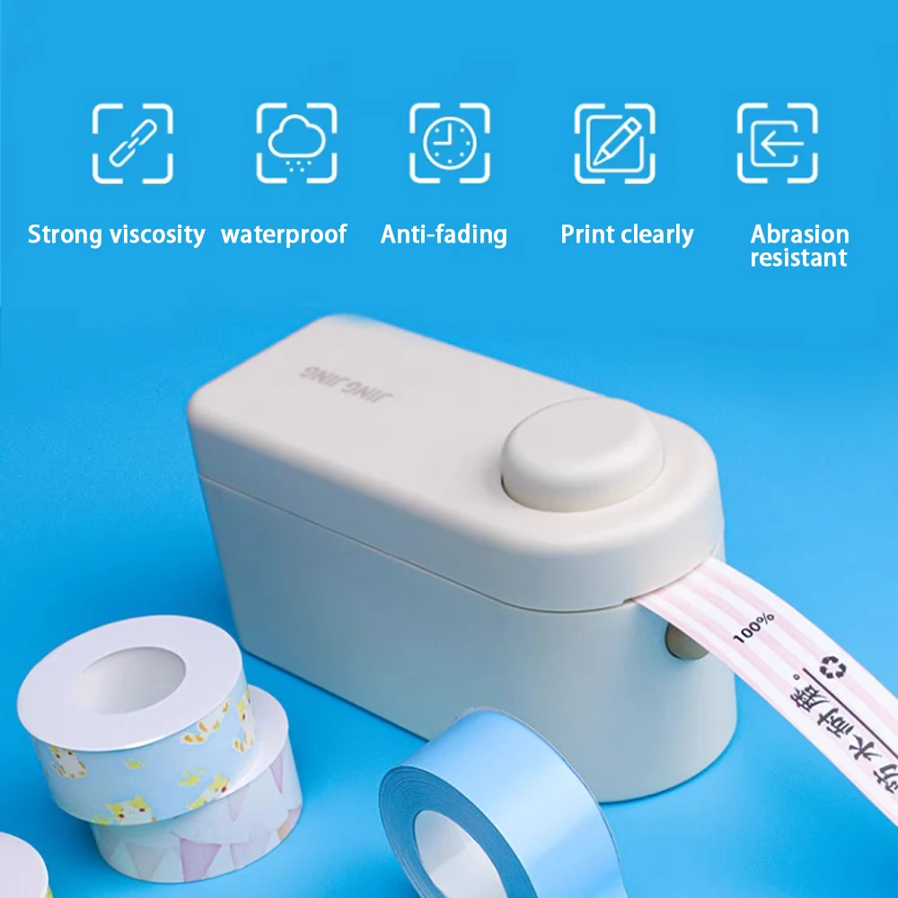 MAKEID M1/L1/E1 Mini/Mini HD Label Tapes 16mm*4m Waterproof Oli proof Sticker Inkless Printing DIY Label Sticker