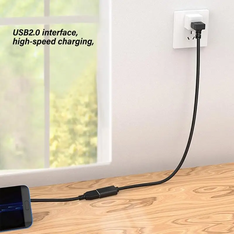 270b كابل USB 2.0 تمديد كابل 90 درجة 480 ميغابت في الثانية نقل سريع