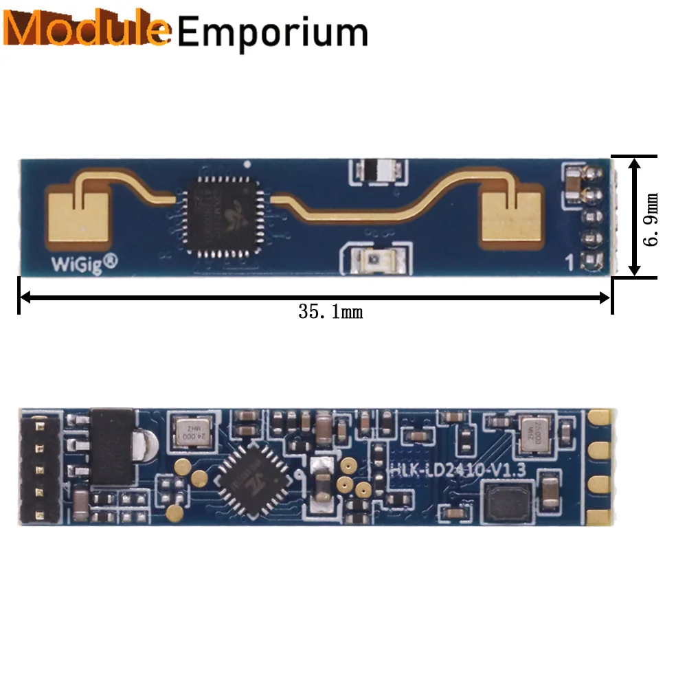 HLK-LD2410 24G FMCW 24GHz Smart Human Presence Sensing Radar Module LD2410 Millimeter Wave Motion Switch Sensor 5pin Cable