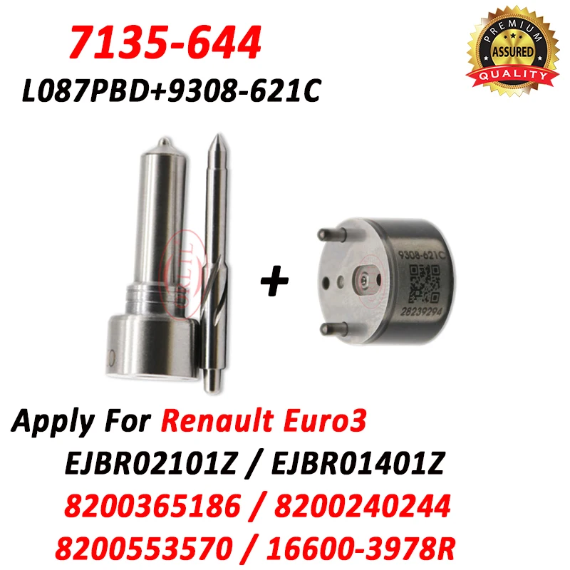 

7135-644 Euro3 Repair Kits Nozzle L087PBD Valve 9308-621C for Renault EJBR02101Z 8200365186 8200240244 8200553570 16600-3978R