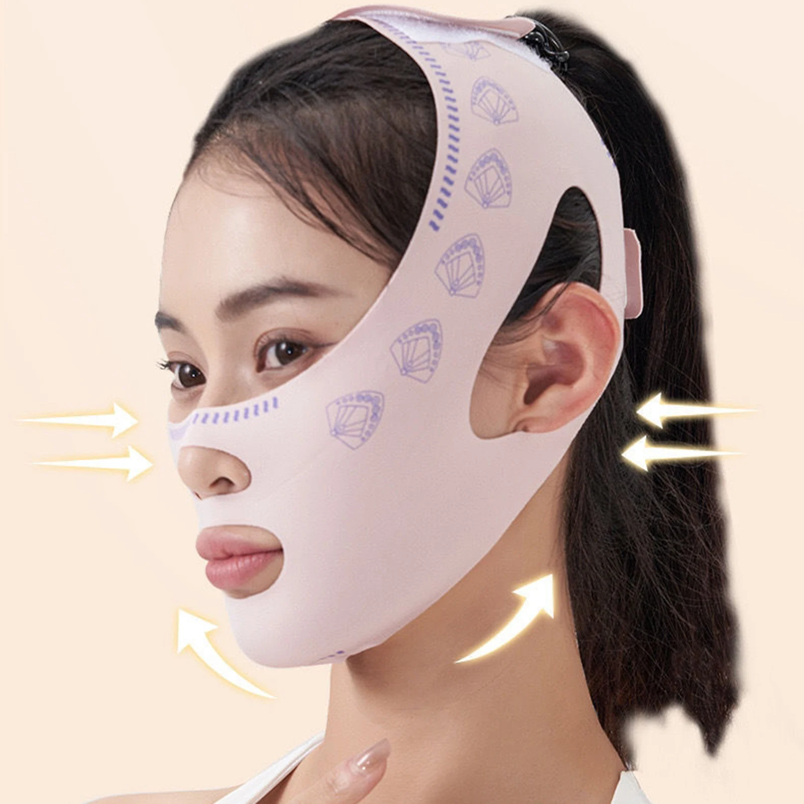 Facial V-Shaped Up Lift Belt Double Chin Reducer Face Slimming Strap for Daily Use Face