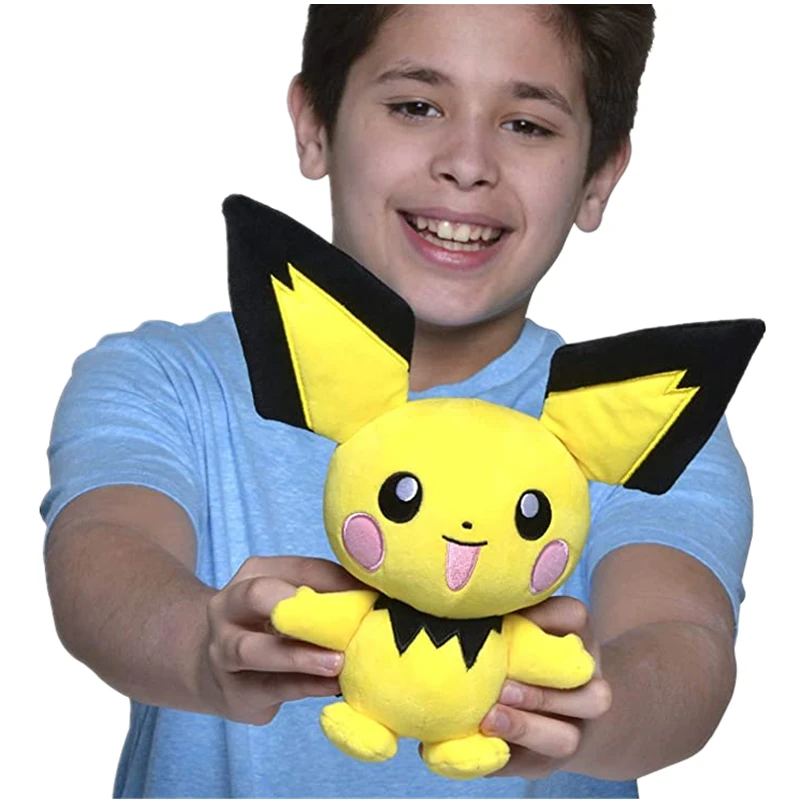 Pokemon 12" Pikachu and 8" Pichu Plush Stuffed Animal Toys, 2 Pack - Evolution Set - Officially Licensed - Gift for Kids