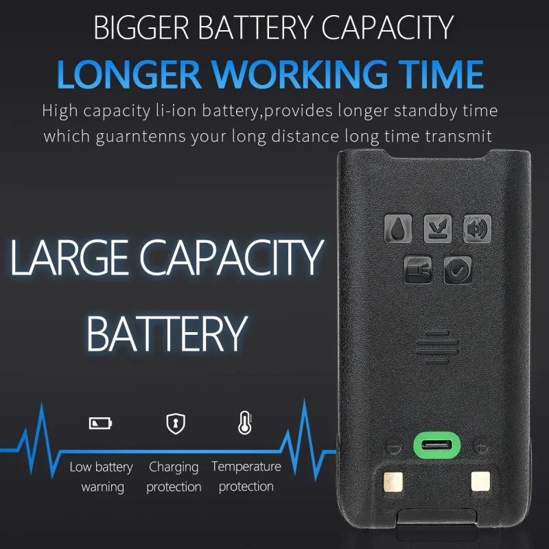 Mountain Rescue & Camping Handheld Transceiver 8W Dual Band Vhf Uhf Walkie Talkie Usb-C Charging