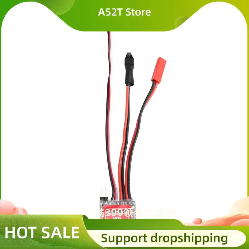 A52T Micro ESC 30A Brushed ESC Electric Speed Controller 2S 4-8V For DIY Mini 1/16 1/18 1/24 RC Car Boat Tank