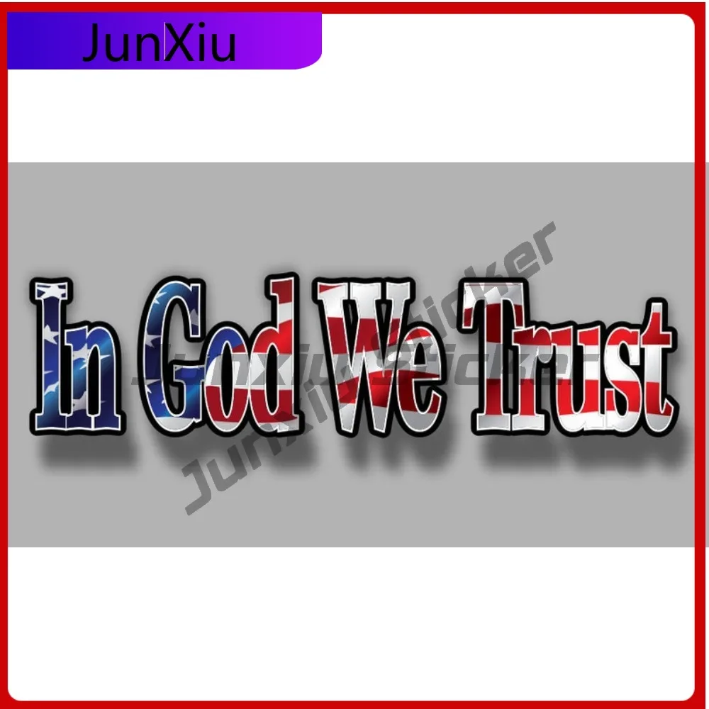 

In God We Trust Car Decoration Sticker Anti Scratch Exterior Decor Decal Accessories For Suv Bodywork Bumper Bicycle Skateboard