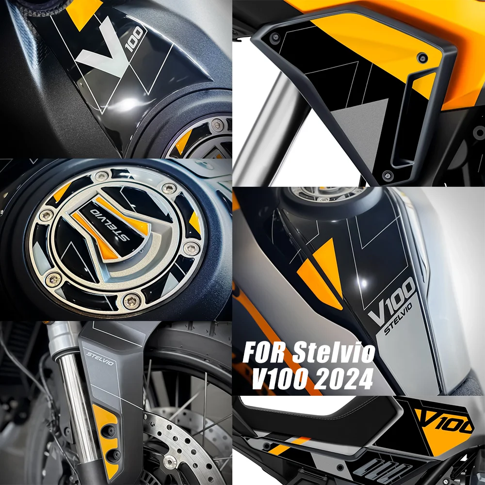 

FOR Stelvio V100 2024 Motorcycle Accessories Waterproof Protective Sticker 3D Epoxy Resin Protective Sticker