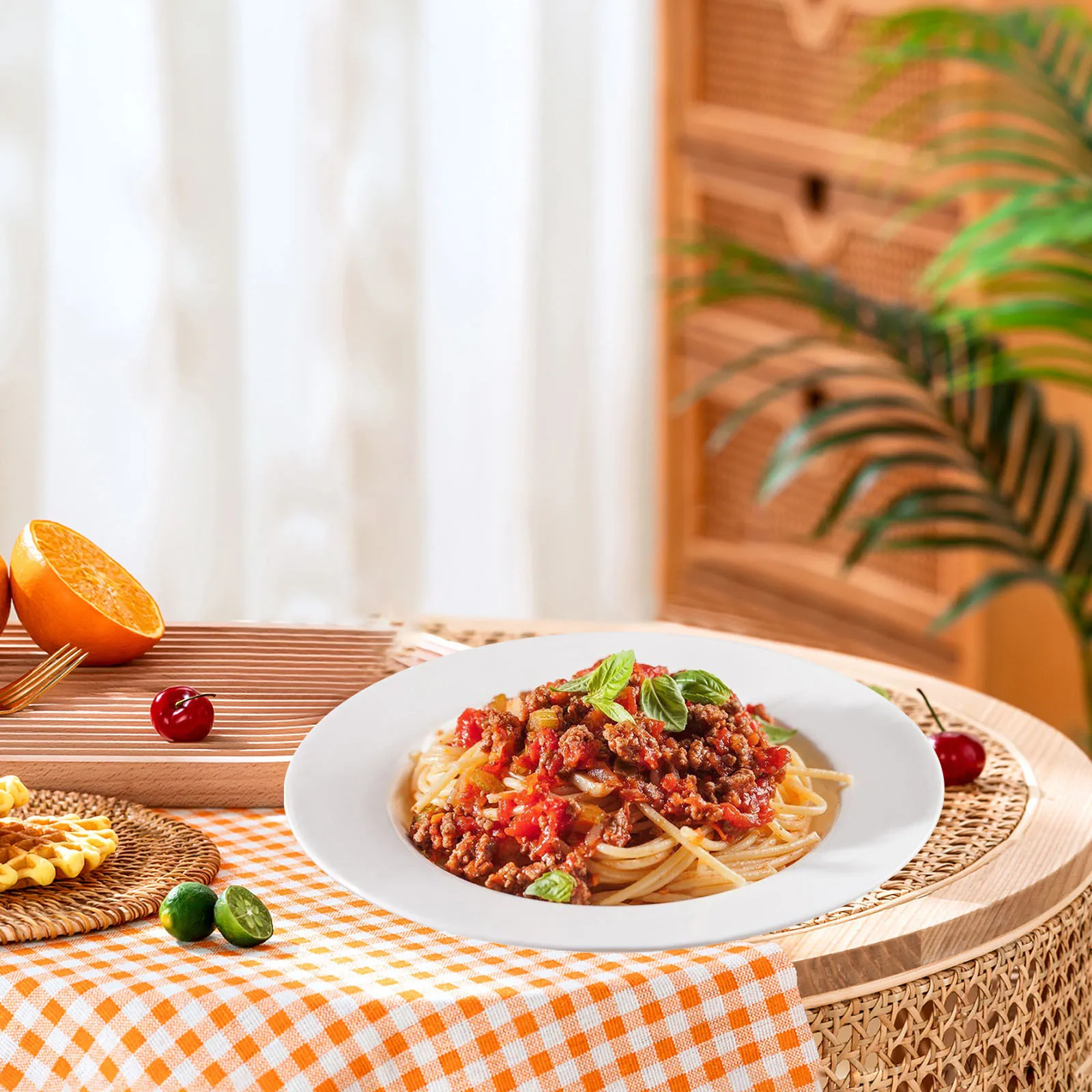 

Dinner Food Plate Food Grade Ceramic Pasta Plate Simple Design for Home Use Wedding Table Centrepieces